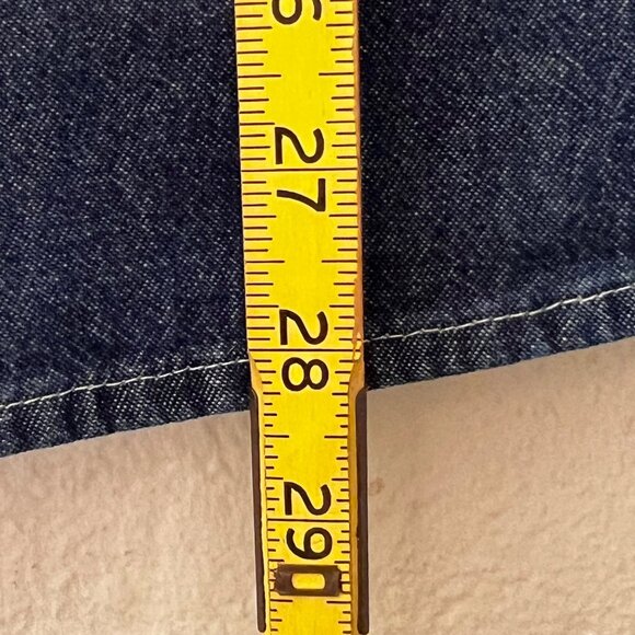 Port & Company Ladies XL Denim Button-Up Shirt Short Sleeve Casual 100% Cotton - Picture 12 of 14